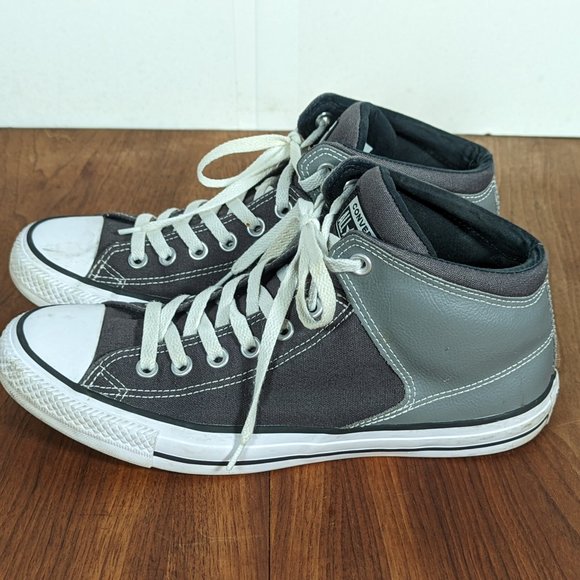 Converse Chuck Taylor Mens High Top Sneaker Fabric/leather 154841c Gray US:8.5 - Picture 3 of 10